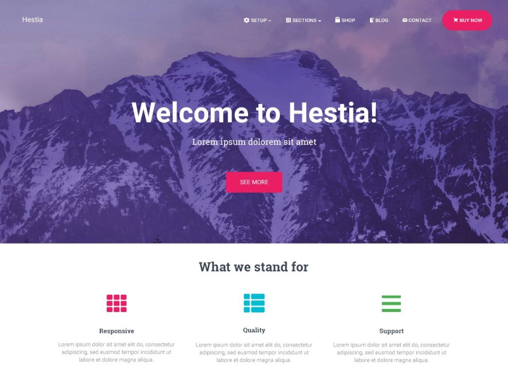Hestia Theme Free WordPress Themes